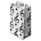 Treble Clef Musical Gift Bag Klein Cadeauzakje (Voorkant Gekanteld)