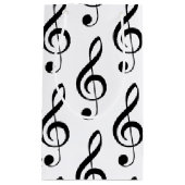 Treble Clef Musical Gift Bag Klein Cadeauzakje (Voorkant)