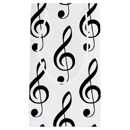 Treble Clef Musical Gift Bag Klein Cadeauzakje (Voorkant)