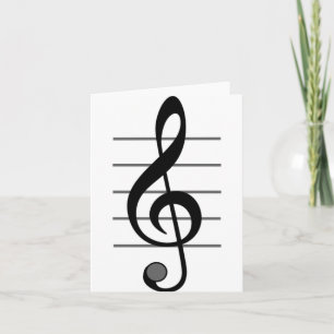 Treble Clef Musical Note Cards Kaart