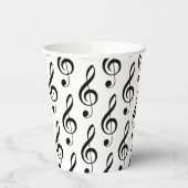 Treble Clef Musical Paper Cup Papieren Bekers (Links)