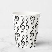 Treble Clef Musical Paper Cup Papieren Bekers (Rechts)
