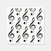 Treble Clef Musical Paper Napkin Servetten (Voorkant)