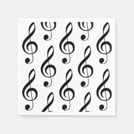 Treble Clef Musical Paper Napkin Servetten