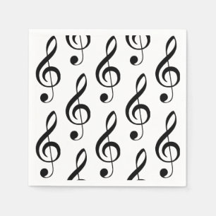 Treble Clef Musical Paper Napkin Servetten