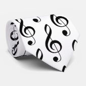 Treble Clef Musical Stropdas (Opgerold)