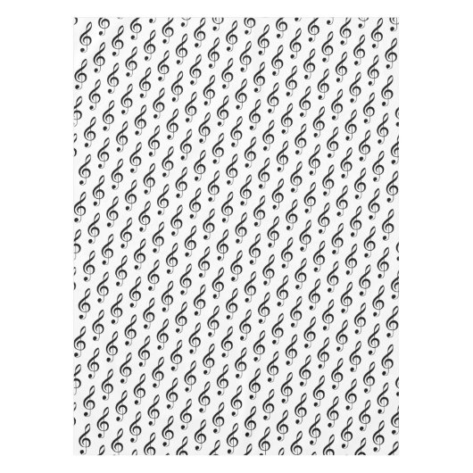 Treble Clef Musical Tablecloth Tafelkleed (Voorkant)