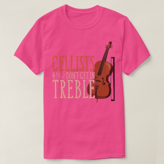 Treble Clef Musician Funny Cellist T-shirt (Design voorkant)