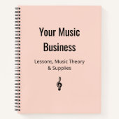 Treble Clef Musician Muzikant Muziek Zakelijk Eenv Notitieboek (Voorkant)