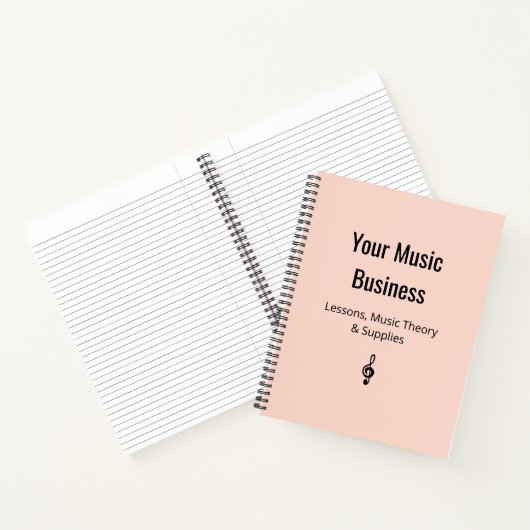 Treble Clef Musician Muzikant Muziek Zakelijk Eenv Notitieboek (Binnen)