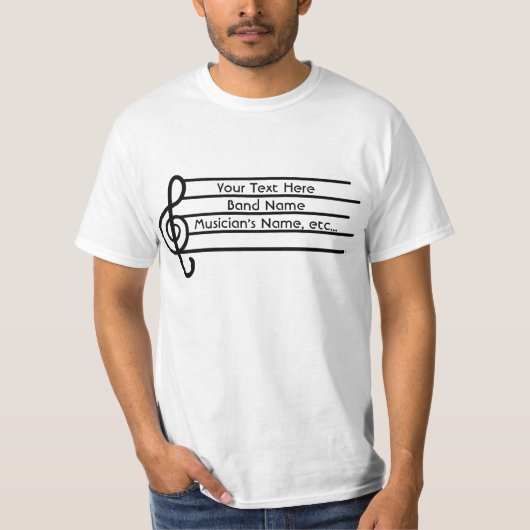 Treble Clef Musician Waarde t-shirt (Voorkant)