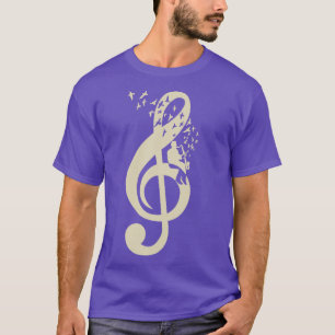 Treble Clef Muziek Bass klarinet T-shirt