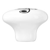 Treble Clef Muziek Keramische Knop (Zijkant)