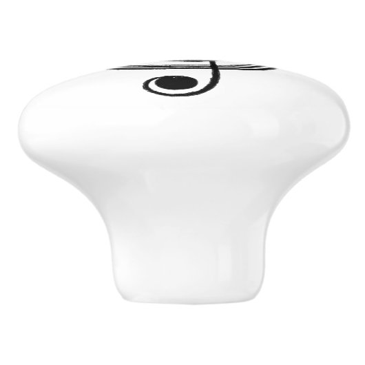  Treble Clef Muziek Keramische Knop (Zijkant)