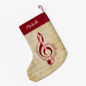 Treble Clef  muziek Kleine Kerstsok (Achterkant (Hangend))