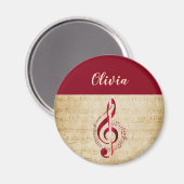 Treble Clef muziek Magneet (Voorkant / Achterkant)