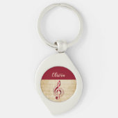 Treble Clef  muziek Sleutelhanger (Voorkant)