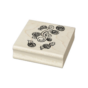 Treble Clef Muziekdocent Kunst Rubberstempel