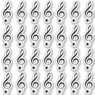 Treble Clef muzieknoot leraar zangpiano Sticker