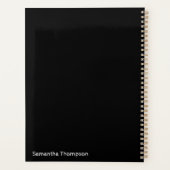 Treble Clef Muzieknoten Full Name Black en White Planner (Achterkant)