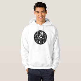  Treble Clef Muzieknoten kunstwerk Hoodie