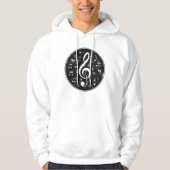  Treble Clef Muzieknoten kunstwerk Hoodie (Voorkant)