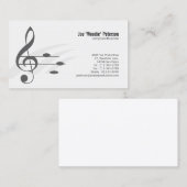 Treble Clef Muzieknoten muzikant Visitekaartje (Voorkant / Achterkant)