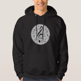  Treble Clef Muzieknoten ontwerp Hoodie
