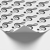 Treble Clef muzikaal inpakpapier (Hoek)