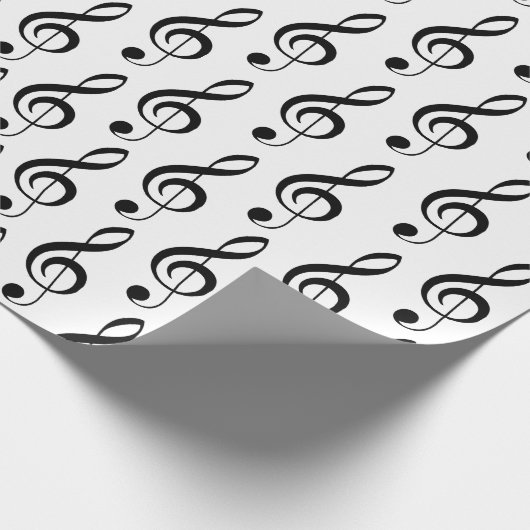 Treble Clef muzikaal inpakpapier (Hoek)