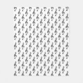 Treble Clef Muzikale Fleece Deken (Voorkant)