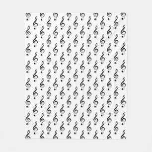 Treble Clef Muzikale Fleece Deken
