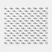 Treble Clef Muzikale Fleece Deken (Voorkant (Horizontaal))