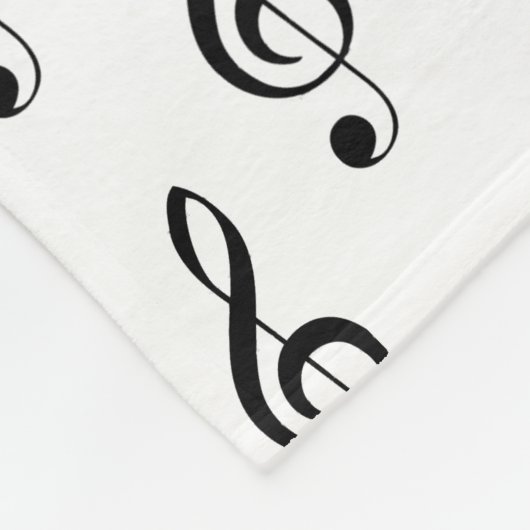 Treble Clef Muzikale Fleece Deken (Hoek)