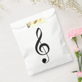 Treble Clef muzikale gunsttas Bedankzakje (Gezegeld)