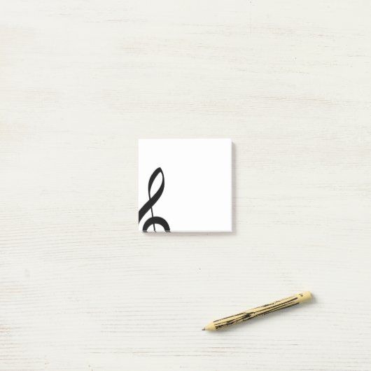 Treble Clef Muzikale Post-it Notities Post-it® Notes (Op bureau)