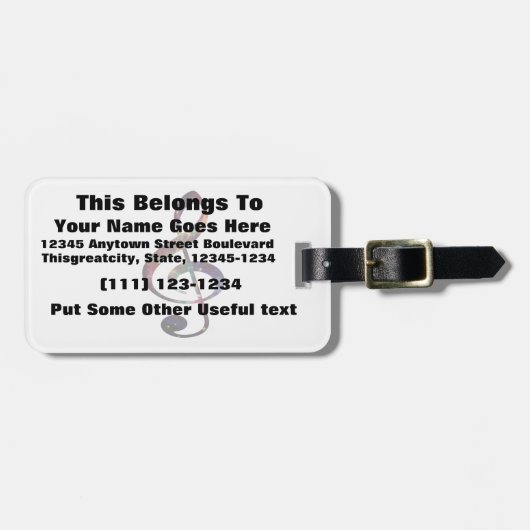 Treble Clef nebula 1 Bagagelabel (Voorkant horizontaal)