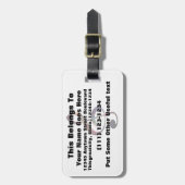 Treble Clef nebula 1 Bagagelabel (Voorkant verticaal)