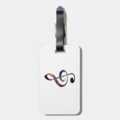Treble Clef nebula 1 Bagagelabel (Achterkant verticaal)
