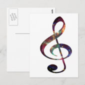 Treble Clef nebula 1 Briefkaart (Voorkant / Achterkant)