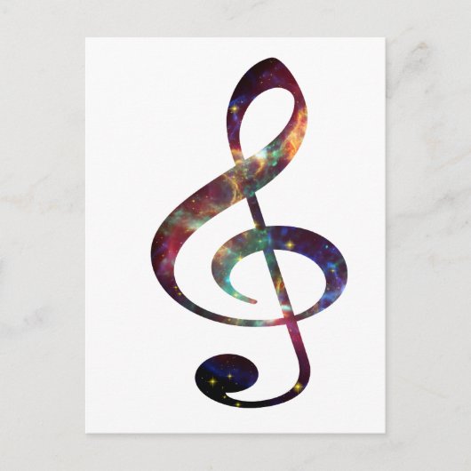 Treble Clef nebula 1 Briefkaart (Voorkant)