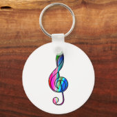 Treble clef note in color_ sleutelhanger (Voorkant)