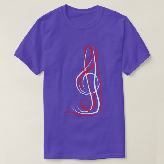 Treble Clef Note Music  T-shirt (Design voorkant)