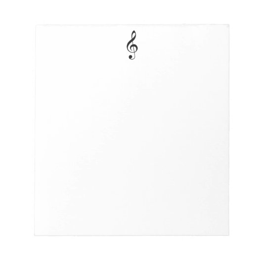 Treble Clef Notepad Notitieblok (Voorkant)