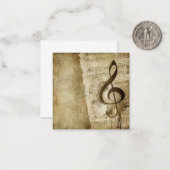 Treble Clef Notitiekaartje (Voorkant / Achterkant in situ)