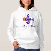 Treble Clef - Ontwerp muzieksymbool Hoodie (Voorkant)