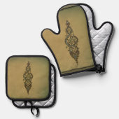  Treble Clef Ovenwant & Pannenlap Set (Voorkant / Achterkant)