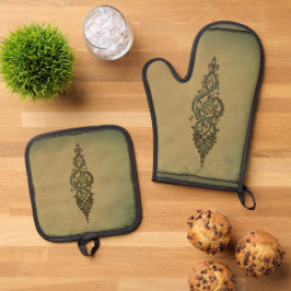  Treble Clef Ovenwant & Pannenlap Set