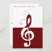 Treble Clef Overweging Kaart (Voorkant / Achterkant)