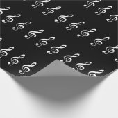 Treble Clef patroon Cadeaupapier (Hoek)